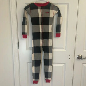 NWT Lazy One Pajamas Size 6 Buffalo Plaid Cotton Long Johns Festive‎ Holiday